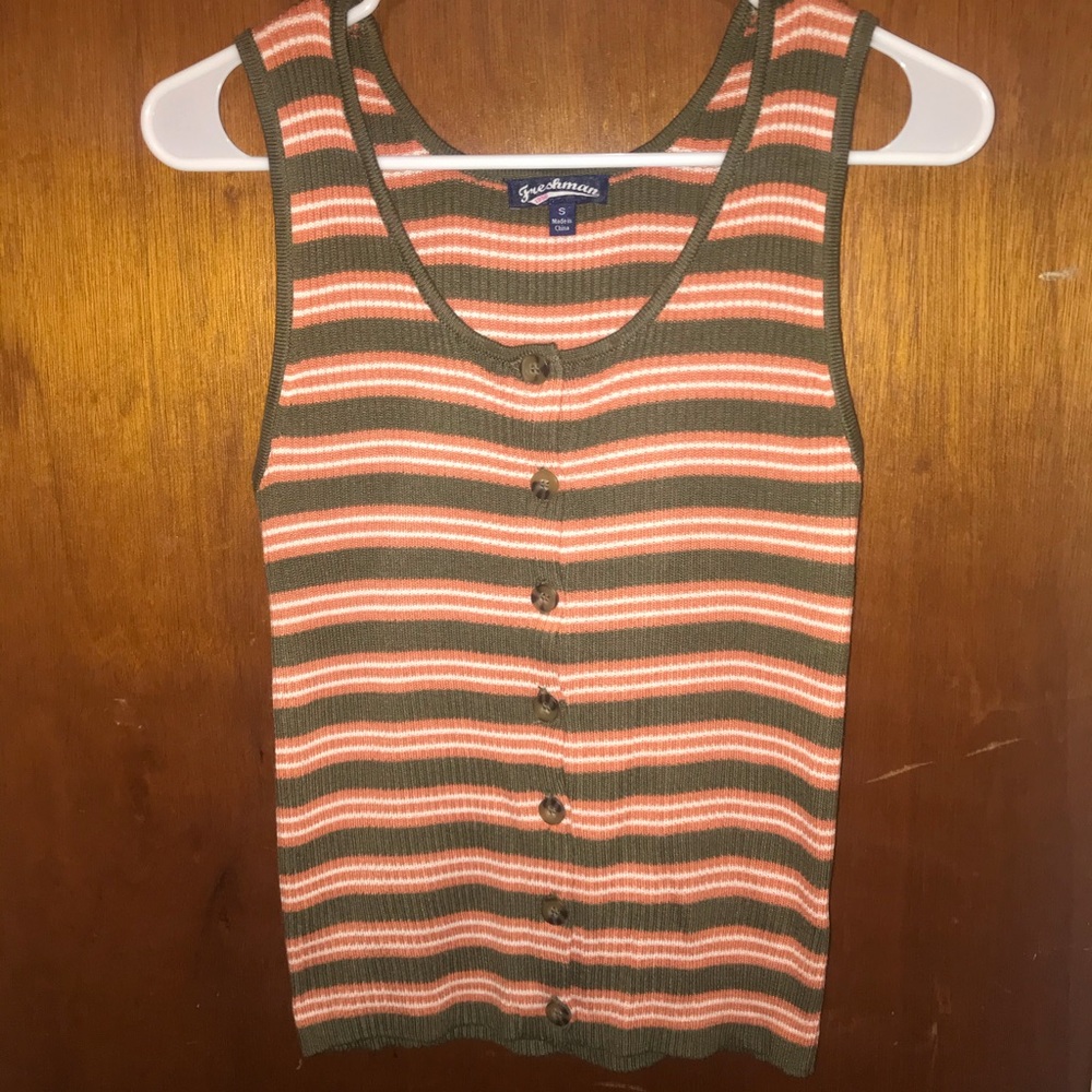 Freshman striped ribbed tank top